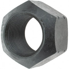 Made in USA - 1-14 UNF Grade L9 Hex Lock Nut with Distorted Thread - 1-1/2" Width Across Flats, Uncoated with Wax Finish - A1 Tooling