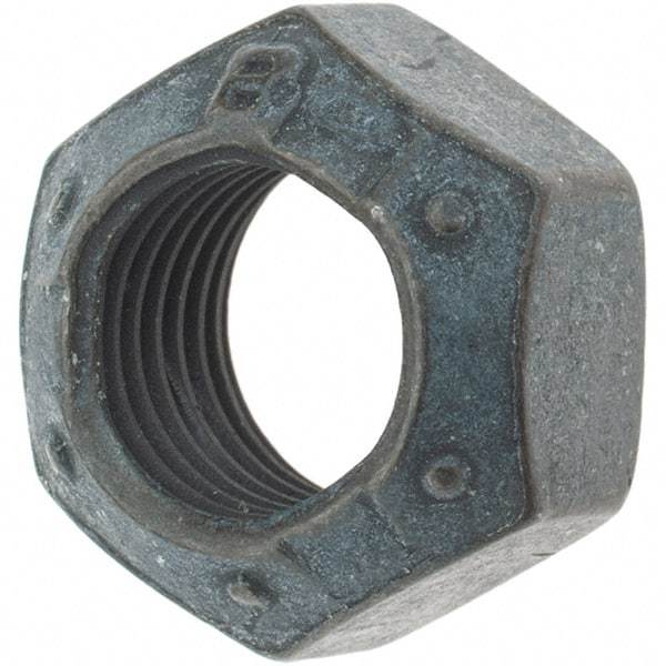 Made in USA - 3/8-24 UNF Grade L9 Hex Lock Nut with Distorted Thread - Uncoated with Wax Finish - A1 Tooling