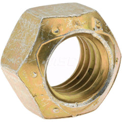 Hex Lock Nut: 3/4-16, Grade 9 Steel, Cadmium-Plated with Wax 0.726″ High, 1-3/32″ Width Across Flats, Right Hand Thread