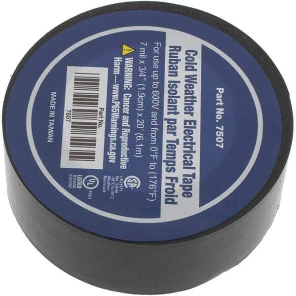 Value Collection - 3/4" x 20', Black Vinyl Electrical Tape - A1 Tooling