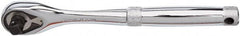 Proto - 3/8" Drive Pear Head Tethered Ratchet - Full Polish Chrome Finish, 8-1/2" OAL, 45 Gear Teeth, Standard Handle - A1 Tooling