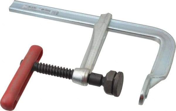 Bessey - 4-3/4" Deep Throat, 8" Max Capacity, Standard Sliding Arm Clamp - 1,980 Lb Clamping Pressure, 0.7" Spindle Diam - A1 Tooling