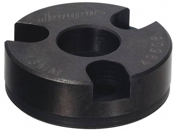 Jergens - Ball Lock System Compatible, Bolt-In Recessed Modular Fixturing Receiver Bushing - 25mm ID x 2-1/16" OD, 0.799" Overall Height - A1 Tooling