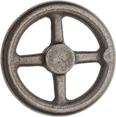 Made in USA - 7", Straight Handwheel - 1-3/4" Hub, Cast Iron, Plain Finish - A1 Tooling