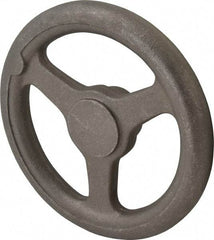 Made in USA - 8", Straight Handwheel - 1-7/8" Hub, Cast Iron, Plain Finish - A1 Tooling