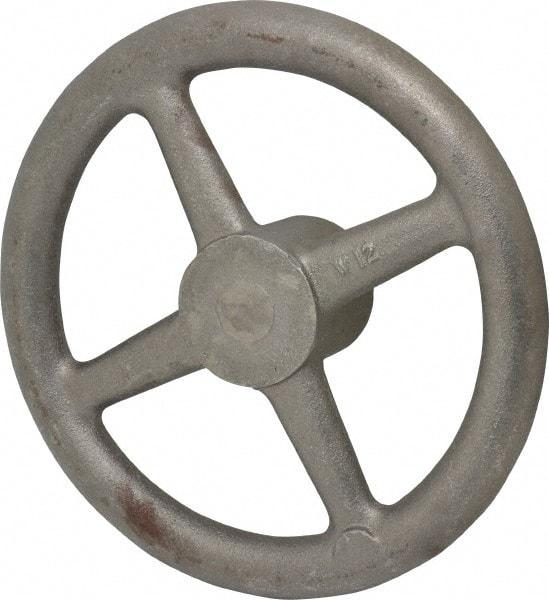 Made in USA - 12", Straight Handwheel - 3" Hub, Cast Iron, Plain Finish - A1 Tooling