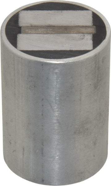 Mag-Mate - 5/16-18 Thread, 1-1/2" Diam, 2-1/16" High, 102 Lb Average Pull Force, Neodymium Rare Earth Pot Magnet - 5/16" Tapped Hole Depth, Aluminum Insulated - A1 Tooling