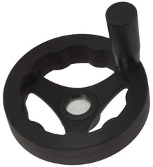 J.W. Winco - 200mm, Handwheel with Revolving Handle - 40mm Hub, Plastic, Plain Finish - A1 Tooling