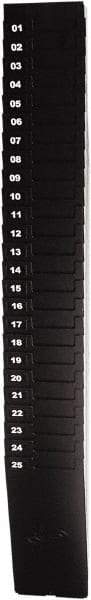 Lathem Time - 33-1/2" High x 4-1/2" Wide 25 Pocket Adjustable Time Card Rack - Black, Use with Time Cards - A1 Tooling