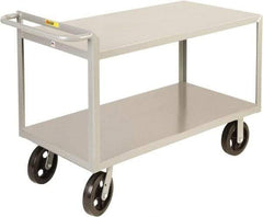 Little Giant - 2,000 Lb Capacity, 30" Wide x 53-1/2" Long x 30" High Shelf Cart - 2 Shelf, Steel, 2 Rigid/2 Swivel Casters - A1 Tooling