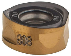 Iscar - H400 RNHU1004 AX Grade IC808 Carbide Milling Insert - TiAlN/AlTiN/TiN Finish, 0.185" Thick, 0.3622" Inscribed Circle, 5mm Corner Radius - A1 Tooling