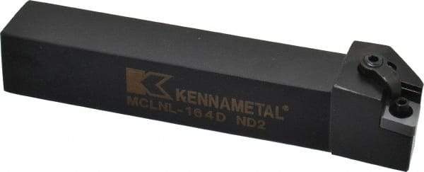 Kennametal - MCLN, Left Hand Cut, 5° Lead Angle, 1" Shank Height x 1" Shank Width, Negative Rake Indexable Turning Toolholder - 6" OAL, CN..43. Insert Compatibility, Series Kenloc - A1 Tooling