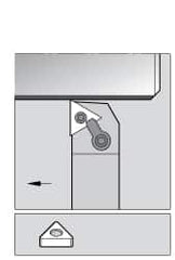 Kennametal - MTGN, Right Hand Cut, 0° Lead Angle, 1" Shank Height x 1" Shank Width, Negative Rake Indexable Turning Toolholder - 5" OAL, TN..43. Insert Compatibility, Series Kenloc - A1 Tooling