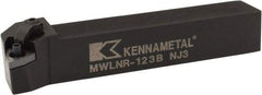 Kennametal - MWLN, Right Hand Cut, 5° Lead Angle, 3/4" Shank Height x 3/4" Shank Width, Negative Rake Indexable Turning Toolholder - 4-1/2" OAL, WN..33. Insert Compatibility, Series Kenloc - A1 Tooling