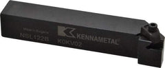 Kennametal - External Thread, Left Hand Cut, 19.05mm Shank Width x 19.05mm Shank Height Indexable Threading Toolholder - 114.3mm OAL, N.2L Insert Compatibility, NS Toolholder, Series Top Notch - A1 Tooling