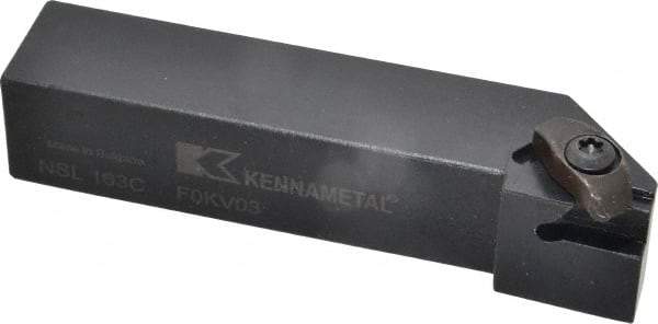 Kennametal - External Thread, Left Hand Cut, 25.4mm Shank Width x 25.4mm Shank Height Indexable Threading Toolholder - 127mm OAL, N.3L Insert Compatibility, NS Toolholder, Series Top Notch - A1 Tooling