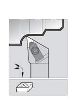 Kennametal - NP.., 5° Lead Angle NKLC External Left Hand Indexable Profiling Toolholder - 1" Shank Height x 1" Shank Width, 5" Long - A1 Tooling