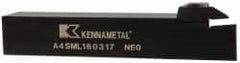 Kennametal - External Thread, 0.67" Max Depth of Cut, 3mm Min Groove Width, 152.4mm OAL, Left Hand Indexable Grooving Cutoff Toolholder - 25.4mm Shank Height x 25.4mm Shank Width, A4..03.. Insert Style, A4SM Toolholder Style, Series A4 - A1 Tooling