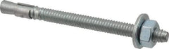 Red Head - 1/4 Inch Diameter, 1/4-20 Inch Thread, 3-1/4 Inch Overall Length, Grade 3, Wedge Expansion Concrete Anchor - Steel, Zinc Plated, 2-1/4 Inch Thread Length, Tie Wire Head, 1/4 Inch Drill - A1 Tooling