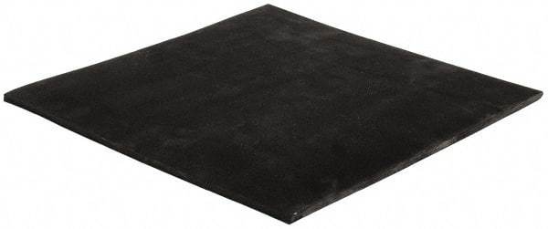 Made in USA - 12" Long, 12" Wide, 1/4" Thick, Neoprene Rubber Foam Sheet - 65 to 75 Durometer, Black, -20 to 180°F, 1,000 psi Tensile Strength, Plain Backing, Stock Length - A1 Tooling