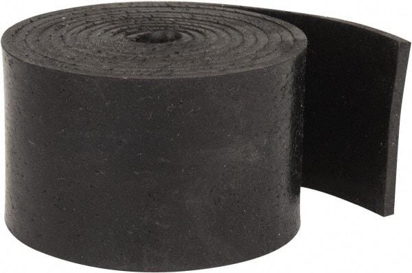 Made in USA - 1/8" Thick x 2" Wide x 60" Long, Buna-N Rubber Strip - Stock Length, 70 Shore A Durometer, 800 to 1,000 psi Tensile Strength, -20 to 170°F, Black - A1 Tooling