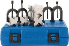 Fowler - 1 to 1-1/2" Capacity, 90° Angle, 4-Way V-Block - 1-1/2 and 2" Long x 1-1/4 and 1-1/2" Wide x 1-1/4 and 1-1/2" High, Sold as 2 Block Set - A1 Tooling