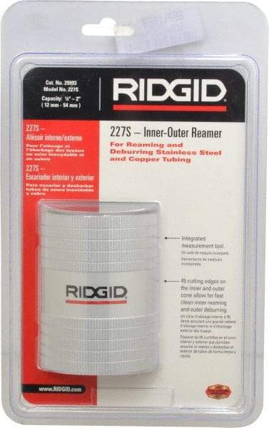 Ridgid - 1/2 to 2 Pipe Capacity, Inner Outer Reamer - Cuts Copper, Aluminium, and Thin Walled Stainless Steel Tubes - A1 Tooling