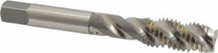 OSG - M12x1.75 Metric Coarse 3 Flute 6H Plug Spiral Flute Tap - High Speed Steel, Bright Finish, 3-3/8" OAL, Right Hand Flute, Right Hand Thread, D6, Series 142 - A1 Tooling