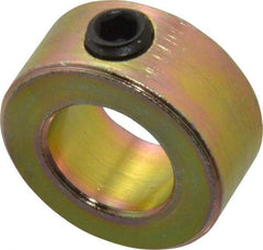 Climax Metal Products - 5/8" Bore, Steel, Set Screw Solid Set Screw Collars - 1-1/8" Outside Diam, 1/2" Wide - A1 Tooling