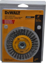 DeWALT - 4" OD, 5/8-11 Arbor Hole, Knotted Steel Wheel Brush - 0.02" Filament Diam, 20,000 RPM - A1 Tooling