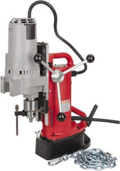 Milwaukee Tool - 3/4" Chuck, 11" Travel, Portable Electromagnetic Drill Press - 350 RPM, 12.5 Amps, 120 Volts, 9' Cord Length - A1 Tooling