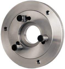 Buck Chuck Company - Adapter Back Plate for 6" Diam Self Centering Lathe Chucks - D1-4 Mount, 1.8" Through Hole Diam, 4.906mm ID, 6-1/2" OD, 0.714" Flange Height, Steel - A1 Tooling