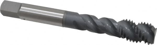 OSG - 3/8-16 UNC, 3 Flute, 50° Helix, Bottoming Chamfer, elektraLUBE Finish, High Speed Steel Spiral Flute STI Tap - 2-15/16" OAL, 1-1/4" Thread Length - Exact Industrial Supply