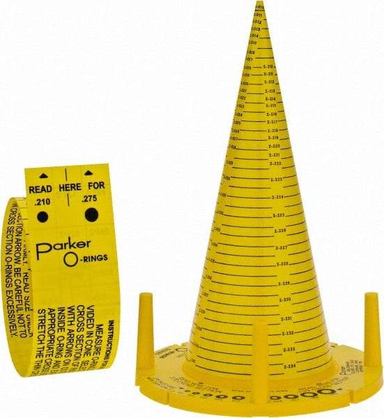 Parker - O Ring Sizing Cone - For Checking Any Sample O Ring Up to 8" in Diam, to Determine the Nearest Standard Parker Seal 2 Dash Size - A1 Tooling