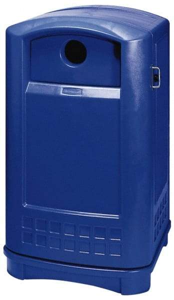 Rubbermaid - 50 Gal Blue Rectangle Recycling Container - Polyethylene, 42-1/8" High x 24-3/4" Long x 25-1/4" Wide - A1 Tooling