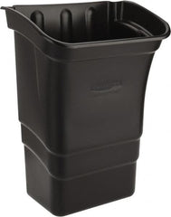 Rubbermaid - 8 Gal Black Rectangle Trash Can - Polyethylene, 22" High x 12" Long x 17" Wide - A1 Tooling