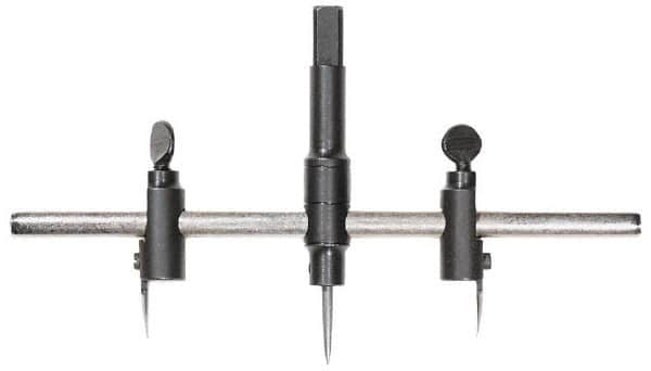 General - 5/8 to 6-1/2" Cutting Diam, Circle Cutter Tool - Straight Shank, 3/8" Shank Diam - A1 Tooling