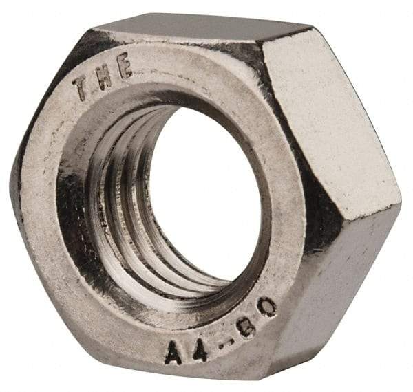 Value Collection - M14x2.00 Metric Coarse Stainless Steel Right Hand Hex Nut - 22mm Across Flats, 11mm High, Uncoated - A1 Tooling