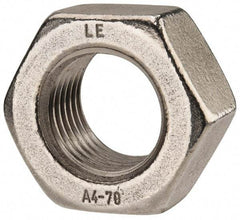 Value Collection - M39x4.00 Metric Coarse Stainless Steel Right Hand Hex Nut - 60mm Across Flats, 31mm High, Uncoated - A1 Tooling