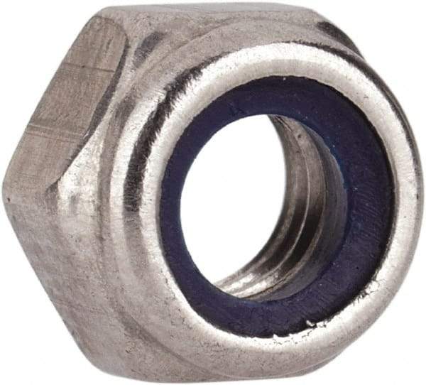 Value Collection - M5x0.80 Metric Coarse 316 & Austenitic Grade A4 Hex Lock Nut with Nylon Insert - 5mm High, Uncoated - A1 Tooling