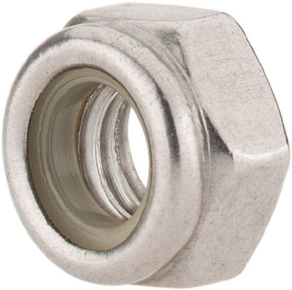 Value Collection - M6x1.00 Metric Coarse 316 & Austenitic Grade A4 Hex Lock Nut with Nylon Insert - 6mm High, Uncoated - A1 Tooling