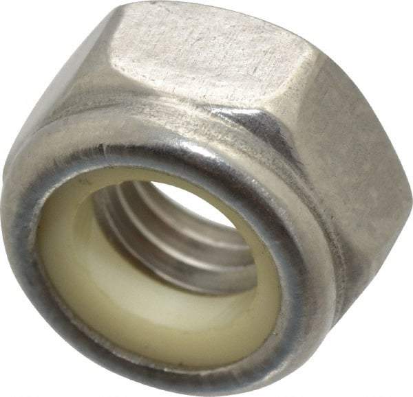 Value Collection - M8x1.25 Metric Coarse 316 & Austenitic Grade A4 Hex Lock Nut with Nylon Insert - 8mm High, Uncoated - A1 Tooling