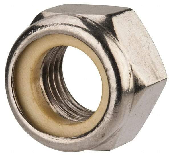 Value Collection - M16x2.00 Metric Coarse 316 & Austenitic Grade A4 Hex Lock Nut with Nylon Insert - 16mm High, Uncoated - A1 Tooling