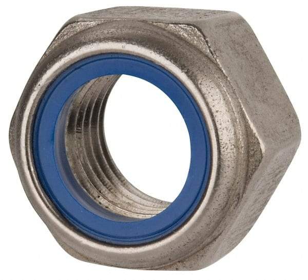 Value Collection - M22x2.50 Metric Coarse 316 & Austenitic Grade A4 Hex Lock Nut with Nylon Insert - 22mm High, Uncoated - A1 Tooling