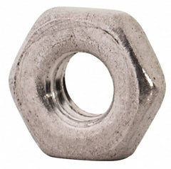 Value Collection - M2.5x0.45 Metric Coarse Stainless Steel Right Hand Hex Jam Nut - 5mm Across Flats, 1.6mm High, Uncoated - A1 Tooling