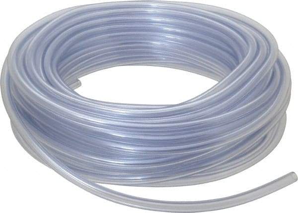 Parker - 1/4" ID x 7/16" OD, 3/32" Wall Thickness, 100' Long, Vinyl Tube - Clear, 60 Max psi, -40 to 150°F - A1 Tooling