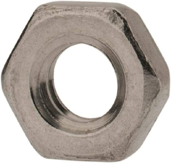 Value Collection - M4x0.70 Metric Coarse Stainless Steel Right Hand Hex Jam Nut - 7mm Across Flats, 2.2mm High, Uncoated - A1 Tooling