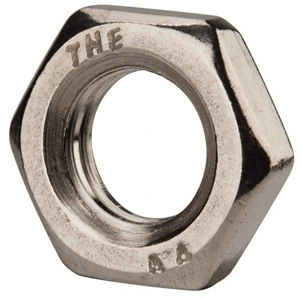 Value Collection - M12x1.75 Metric Coarse Stainless Steel Right Hand Hex Jam Nut - 19mm Across Flats, 6mm High, Uncoated - A1 Tooling