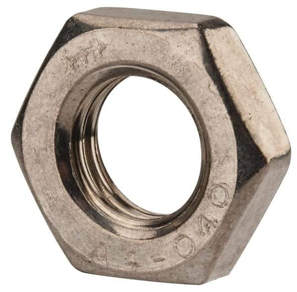 Value Collection - M14x2.00 Metric Coarse Stainless Steel Right Hand Hex Jam Nut - 22mm Across Flats, 7mm High, Uncoated - A1 Tooling