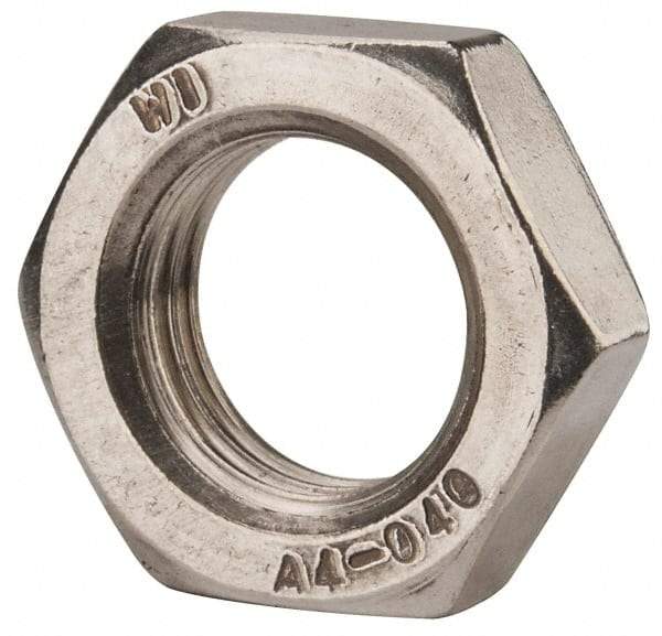 Value Collection - M22x2.50 Metric Coarse Stainless Steel Right Hand Hex Jam Nut - 32mm Across Flats, 11mm High, Uncoated - A1 Tooling